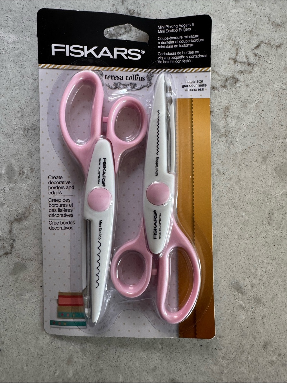Fiskars Teresa Collins Mini Scallop & Pinker Paper Edgers-New